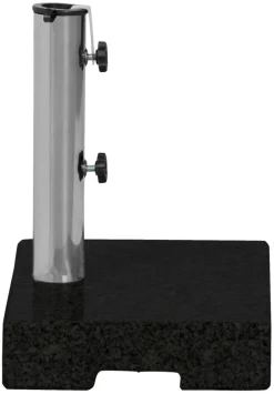 Parasolfod halvrund B45 x D28 x H8/30 cm sort