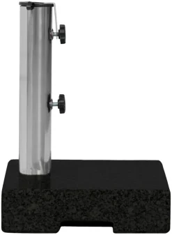 Parasolfod halvrund B45 x D28 x H8/30 cm sort