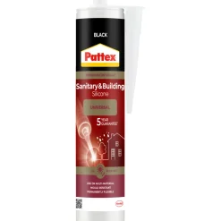 Pattex sanitets- og byggesilikone sort