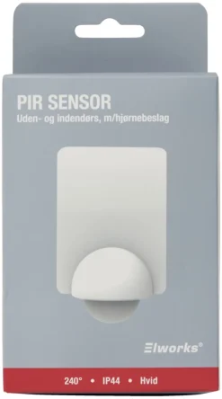 PIR-sensor 240° indendørs/udendørs hvid - Elworks
