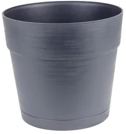 Plastkrukke m/selvvandingsdepot sort Ø29 cm
