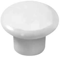 Porcelænsknop hvid Ø25 mm 2 stk.