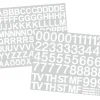 Postkassestickers med tal og bogstaver hvid