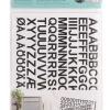 Postkassestickers med tal og bogstaver sort