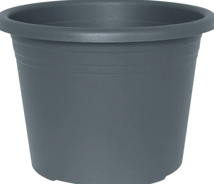 Potte Cylindro plast grå Ø35 cm