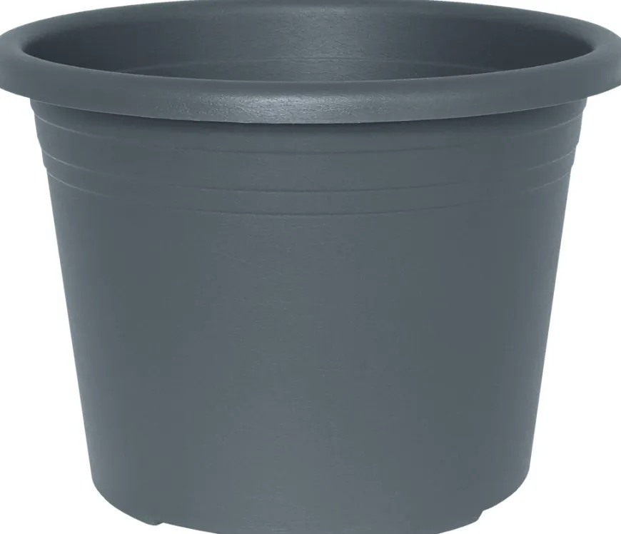 Potte Cylindro plast grå Ø40 cm