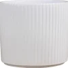 Potteskjuler Pillar Stripes hvid Ø17 cm