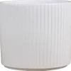 Potteskjuler Pillar Stripes hvid Ø11,5 cm
