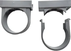 PP rørholder grå 50 mm 2-pk.