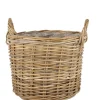 Rattankurv m/plast Ø38 cm