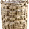 Rattankurv m/plast Ea Ø40 cm