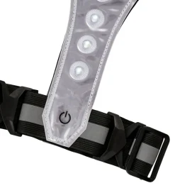 Refleksvest med LED sort/grå - BikeZone®
