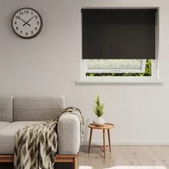 Rullegardin lysdæmpende sort 140 x 170 cm
