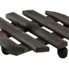 Rullevogn Ø30 cm sort træ