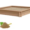 Sandkasse m/sand lærk 150 x 150 cm - Nordic Play