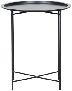 Sidebord Michigan Ø46,8 cm stål sort - Sunlife®