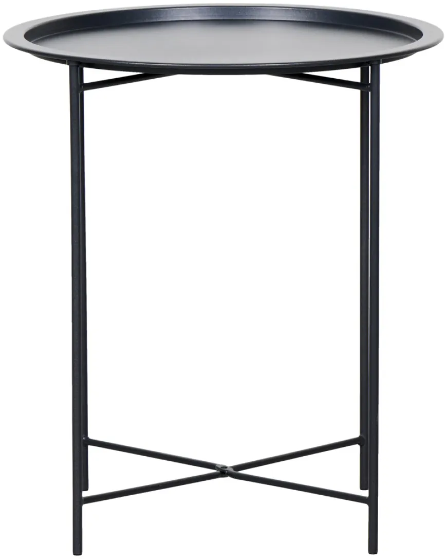 Sidebord Michigan Ø46,8 cm stål sort - Sunlife®