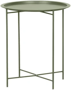 Sidebord Michigan stål olivengrøn Ø46,8 cm - Sunlife®