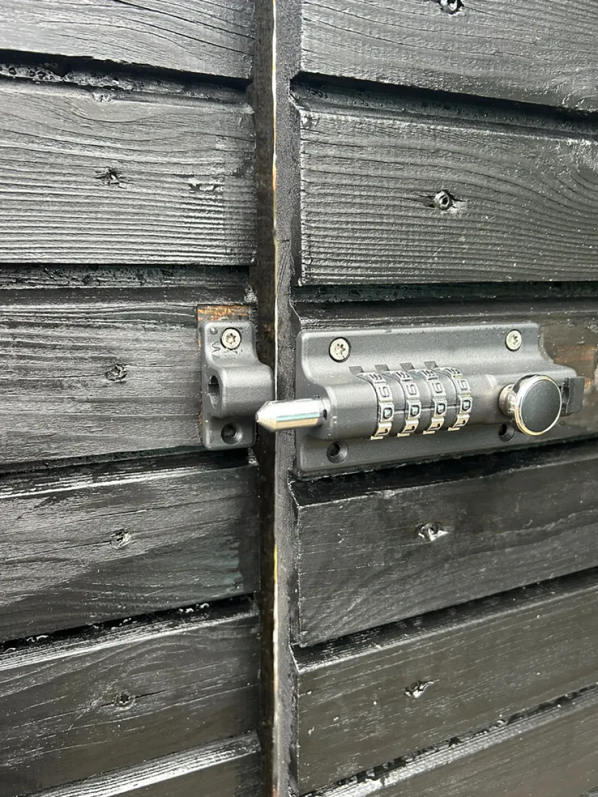 Skudrigle med kodelås sort 120 x 48 mm