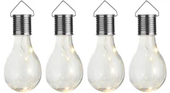 Solcellepærer plast Ø7,5 cm 4-pk. - Garden®