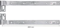 Stabelhængsel galvaniseret 400 mm
