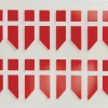 Stickers flag dannebrog 3 ark