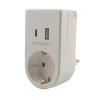 Stikadapter schuko m/USB & mobilholder - Elworks