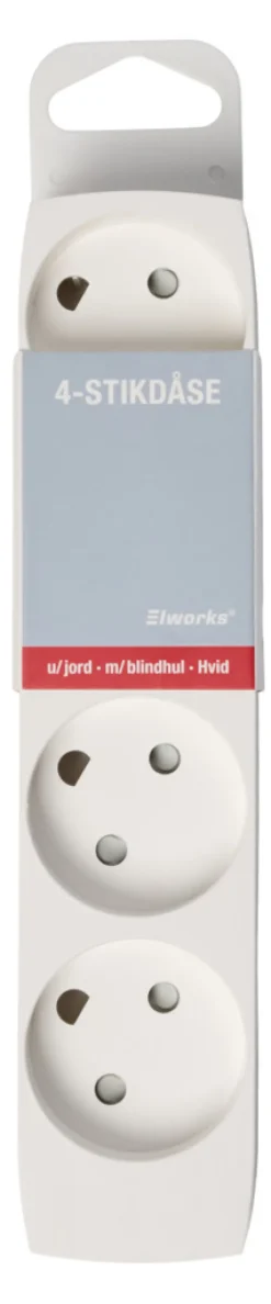 4-Stikdåse hvid - Elworks
