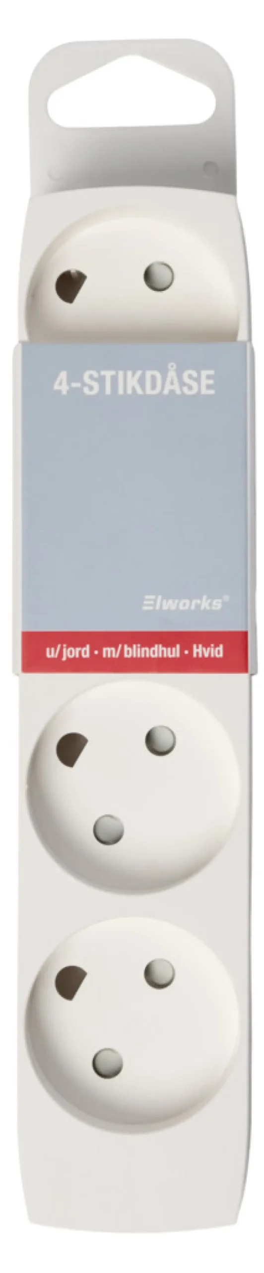4-Stikdåse hvid - Elworks
