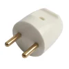 Stikprop S4 rund hvid u/jord - Elworks