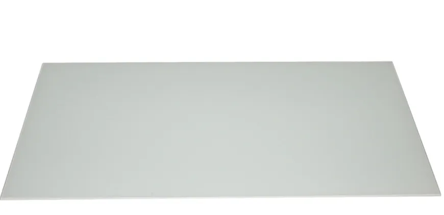 Stænkplade hvid glas firkantet 60 x 30 cm