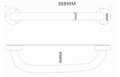 Støttegreb 30 cm krom