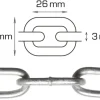 Svejst langleddet kæde 3 mm x 5 meter