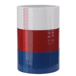 Tape hvid/rød/blå 50 mm x 66 meter 3-pk.