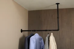 Tøjstativ til væg/loft Ø25 mm sort