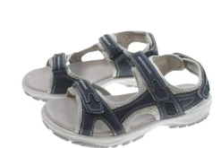 Trekkingsandaler dame denimfarvet læder str. 38