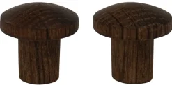 Træknop Ø25 mm røget eg - 2 stk.