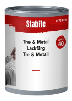 Træ & Metal 40 modehvid maling 0,75 liter - Stabile®