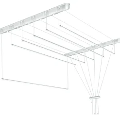 Tørrestativ m/snoretræk lofthængt 150 x 51 cm