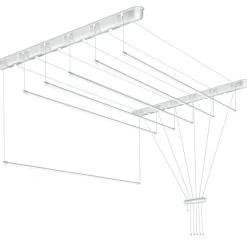 Tørrestativ m/snoretræk lofthængt 120 x 51 cm