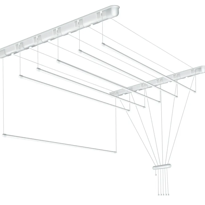 Tørrestativ m/snoretræk lofthængt 120 x 51 cm