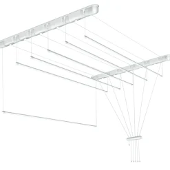 Tørrestativ m/snoretræk lofthængt 90 x 51 cm