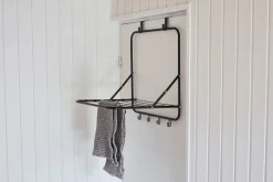 Tørrestativ til dør sort 51 x 43 x 55 cm