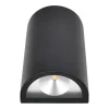 Udendørs væglampe LED aluminium/glas sort