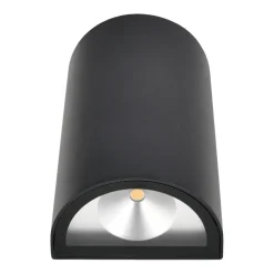 Udendørs væglampe LED aluminium/glas sort