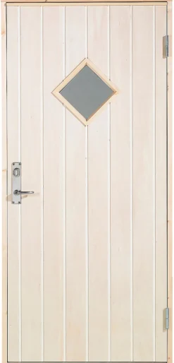 Udhusdør m/rude højrehængt 94,8 x 205 cm