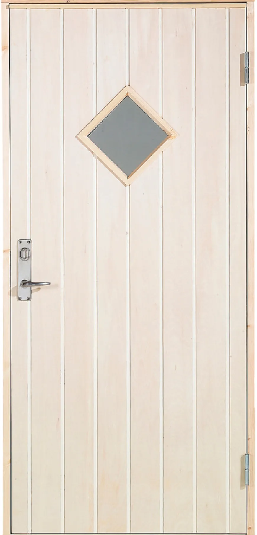 Udhusdør m/rude højrehængt 94,8 x 205 cm