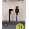 USB-A til lightning kabel 90 grader stik - 1 meter