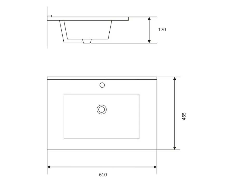 Vask Deluxe NR11 60 cm hvid - REN