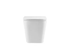 Væghængt toilet kantet m/Vortex skyl - hvid